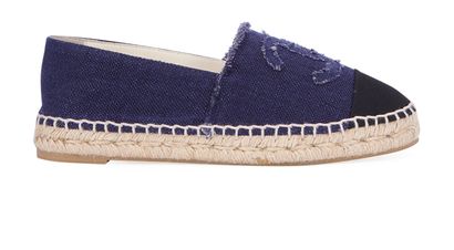 Chanel CC Denim Espadrilles, front view