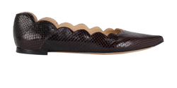 Chloe Lauren Ballerina, Snakeskin, Brown, UK7, 2*