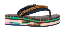 Chloe Lou Flat Sandals, Poly/Fabric, Multi, UK5, B/DB, 3*