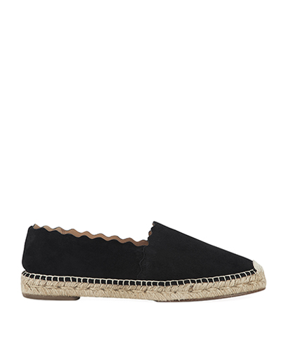 Chloe Espadrille's, £100, Shoes, Black, Suede, Front view