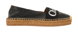 Chloe Espadrilles, Leather, Black, UK5, DB/B, 3*