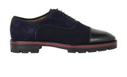 Christian Louboutin Greggo, Mens, Suede/Fabric, Navy/Black, UK6, 2*