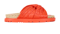 Christian Dior Cannage Sandal, Leather, Orange, Sz5.5, DB/B, 3*