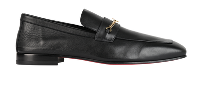 Christian Louboutin MJ Moc Uomo Loafers Mens, £395, Shoes, Black, Leather, Front view