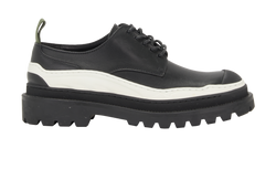 Christian Dior x Sacai Derby Shoes, Mens, Leather, Black/White,UK9, 2*