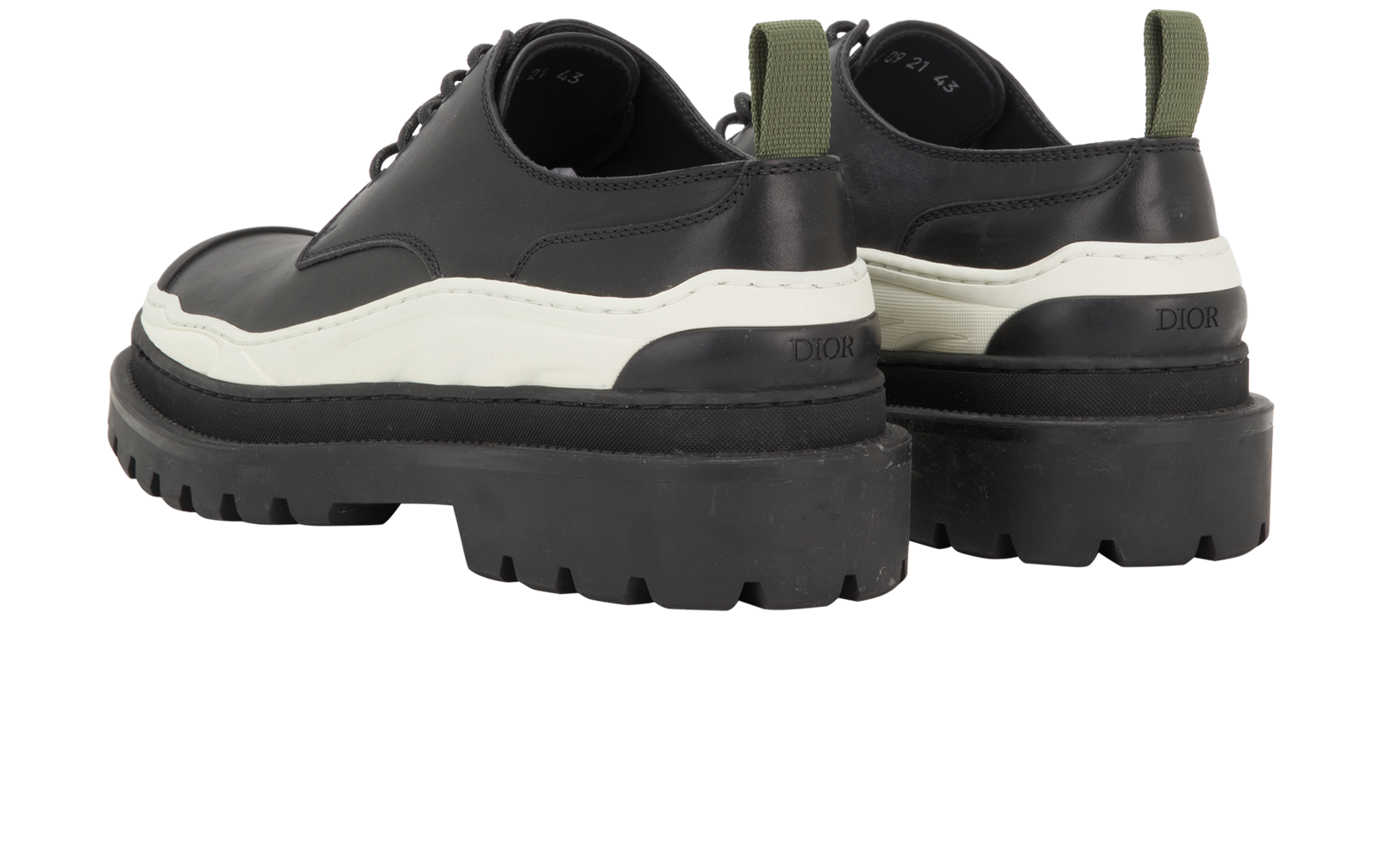 Christian Dior x Sacai Derby Shoes, &pound;250, Shoes, Black/White, Leather, Back view