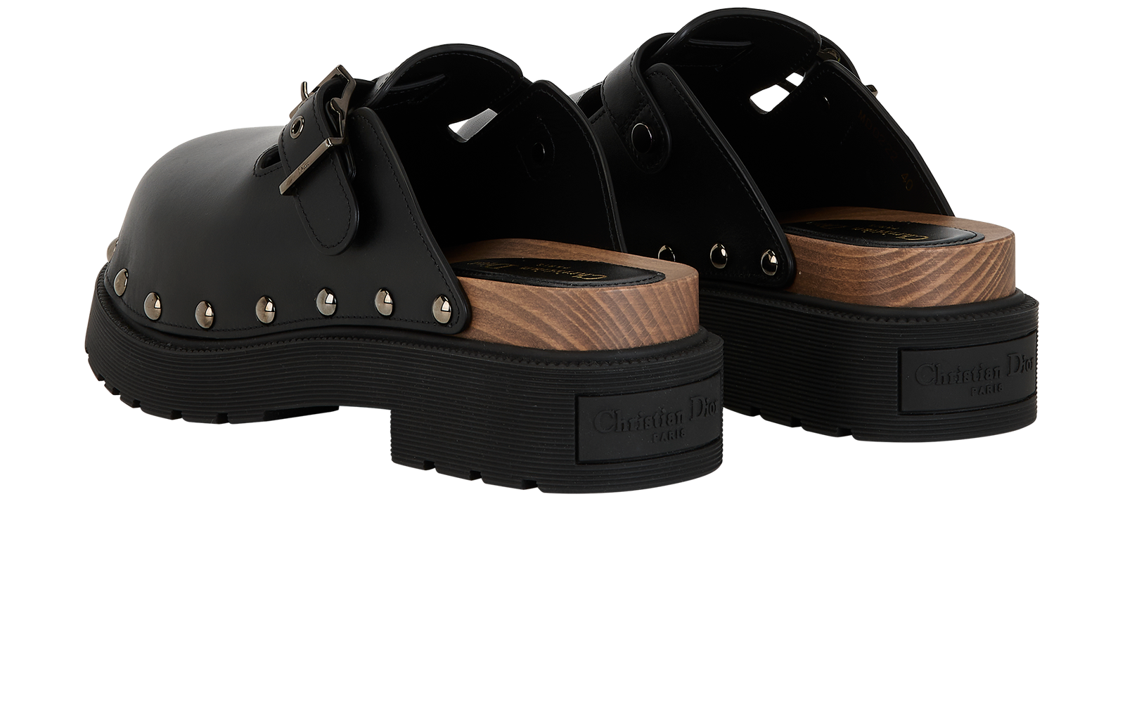 Christian Dior Diorquake Clogs, &pound;350, Shoes, Black, Leather, Back view