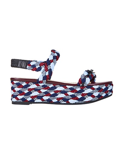 Christian Dior Woven Platform Sandals, front view