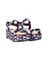Christian Dior Woven Platform Sandals, side view