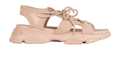 Christian Dior Lace-Up Sandals, &pound;220, Shoes, Pink, Leather, Front view