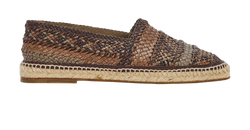Dolce and Gabbana Woven Espadrilles, Leather, Brown/Multi, UK 7, 3*