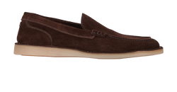 Dolce & Gabbana DG Logo Loafers, Mens, Suede, Brown, UK 7, DB, 3*