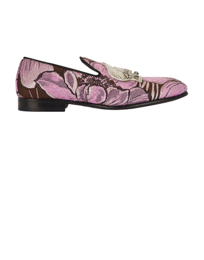 Dolce and Gabbana Brocade Loafers, front view