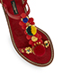 Dolce and Gabbana Pom Pom Embellished Sandals, other view