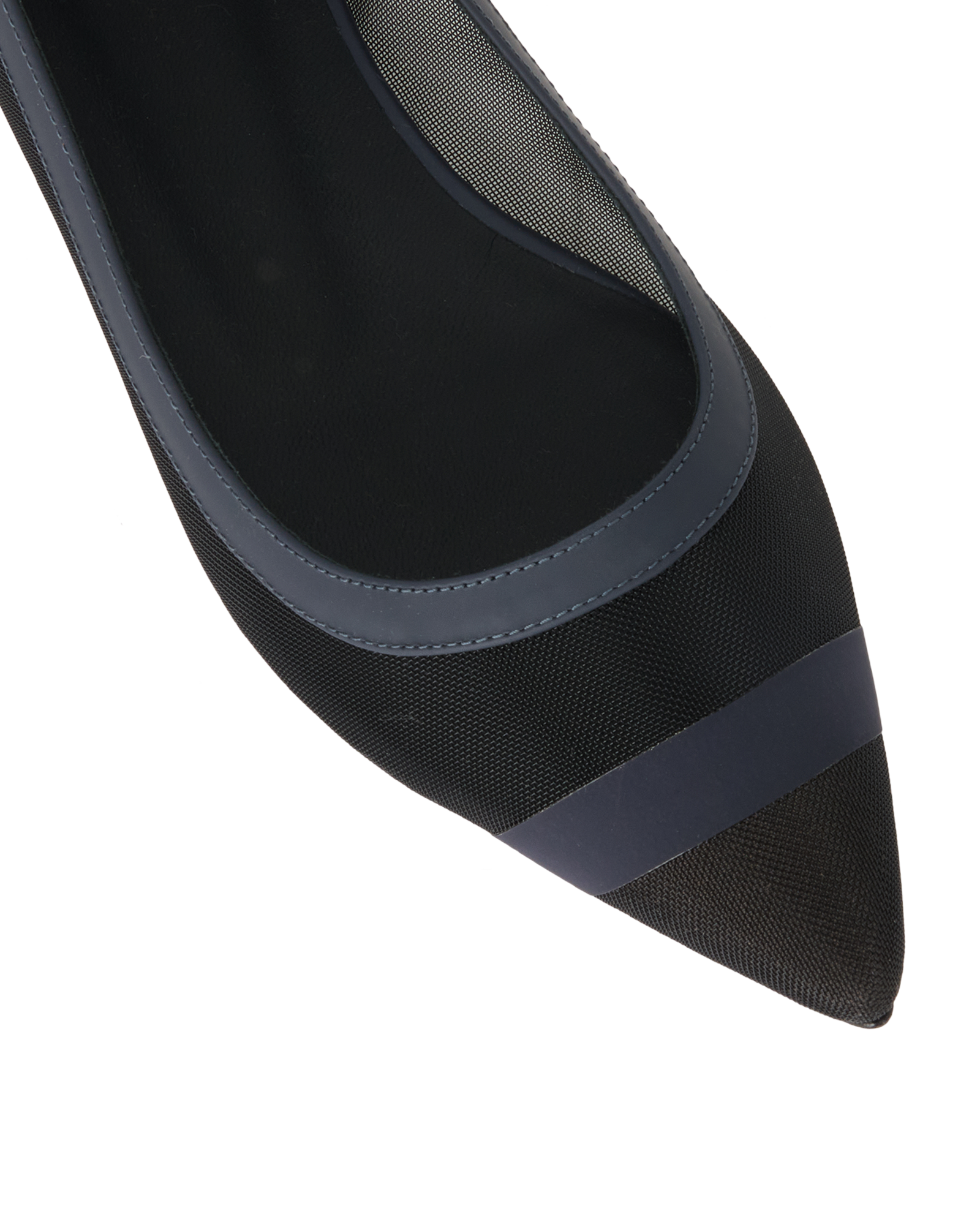 Fendi Point Ballet Flats, &pound;250, Shoes, Navy, Mesh, Other view