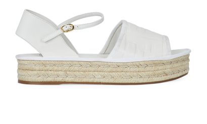 Fendi Logo Espadrilles Sandals, front view