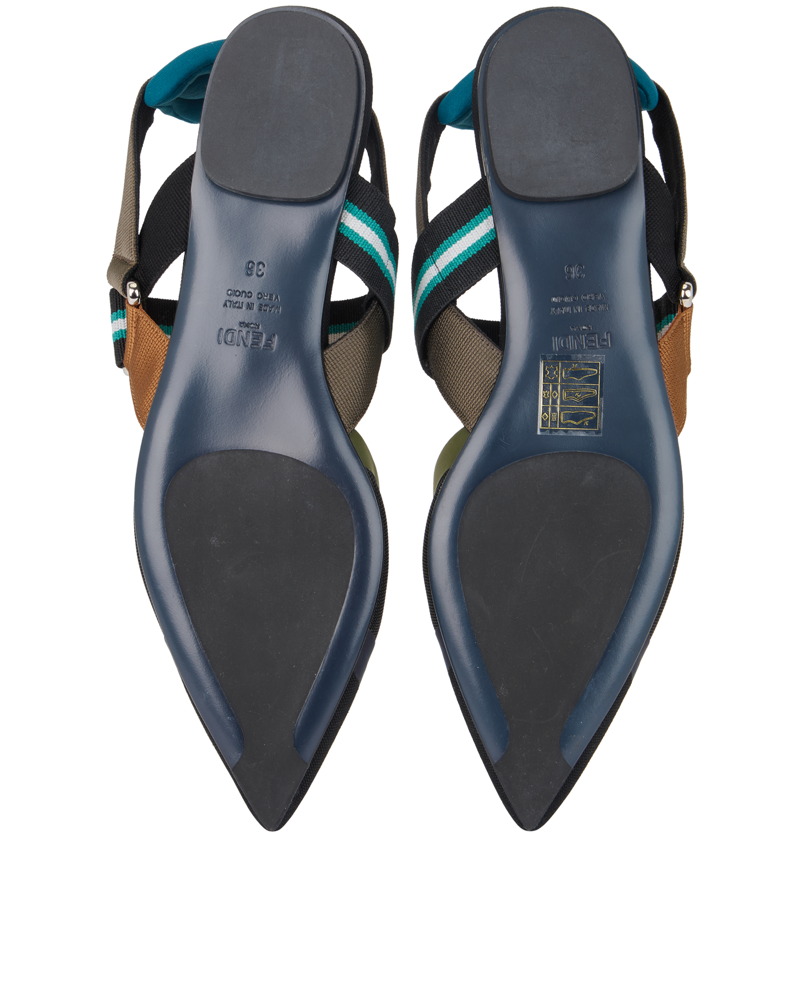 Fendi Colibri Flats, &pound;250, Shoes, Black, Fabric, Top view