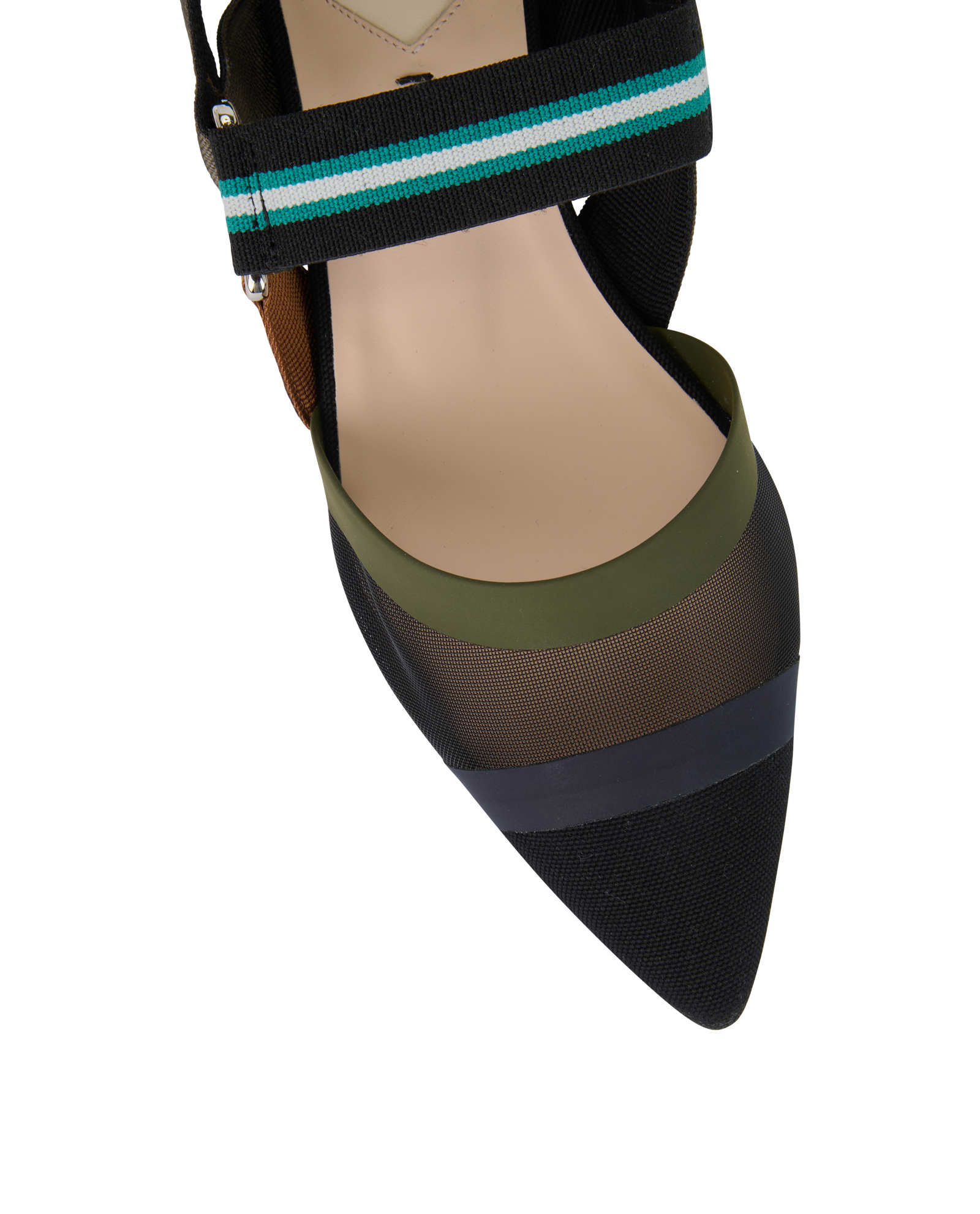 Fendi Colibri Flats, &pound;250, Shoes, Black, Fabric, Other view