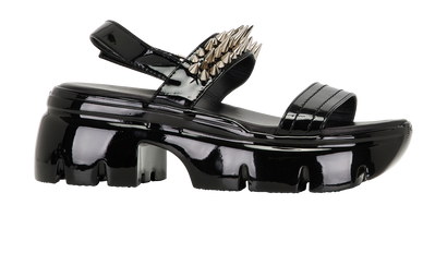 Giuseppe Zanotti Apocalypse Sandals, &pound;150, Shoes, Black, Patent Leather, Front view