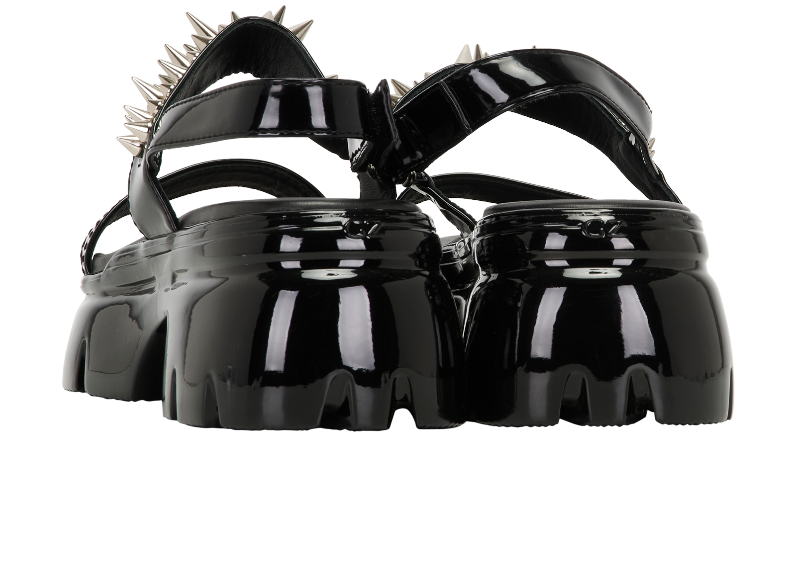 Giuseppe Zanotti Apocalypse Sandals, &pound;150, Shoes, Black, Patent Leather, Back view
