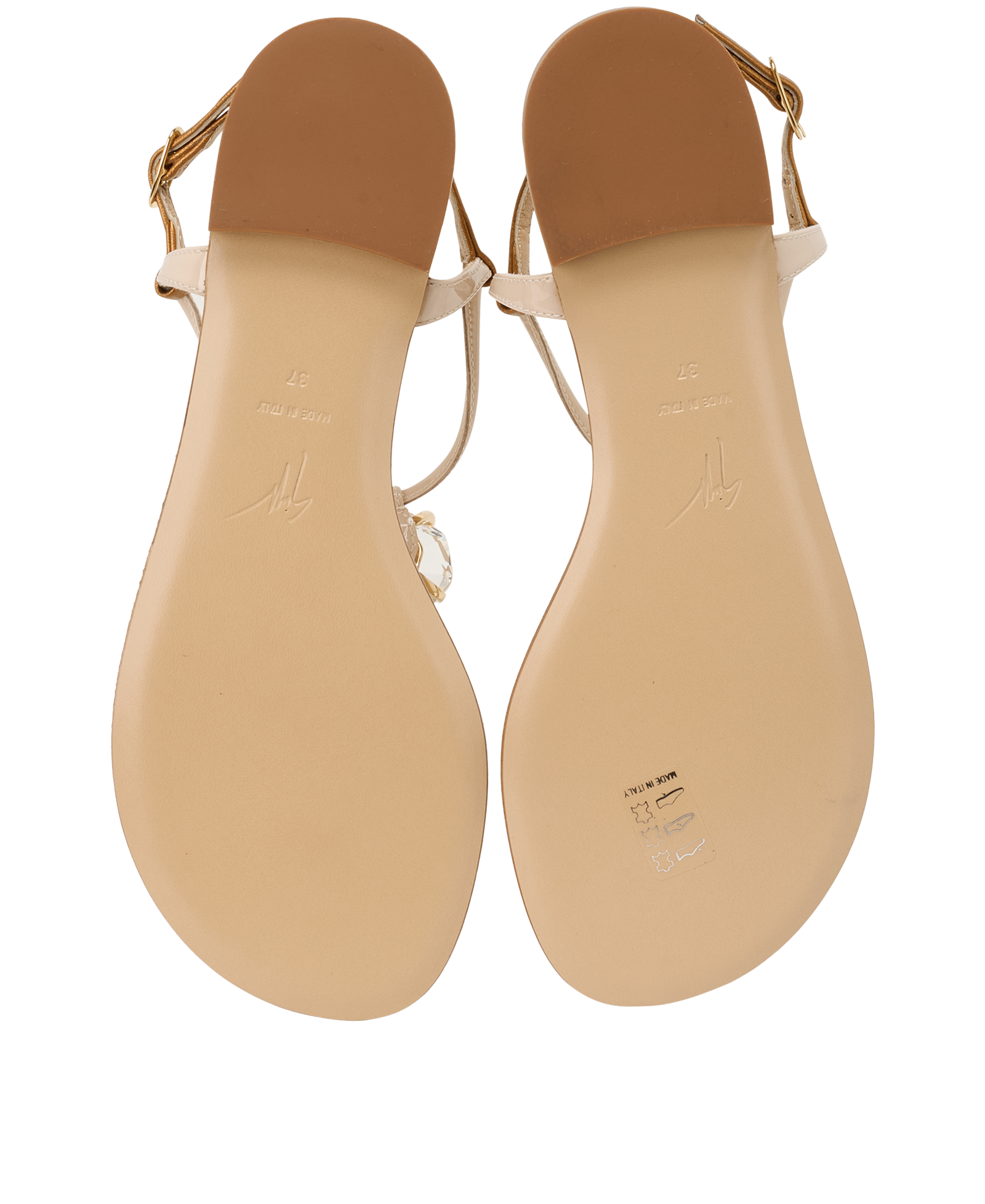 Giuseppe Zanotti Jeleena Sandals, &pound;110, Shoes, Beige, Leather, Top view