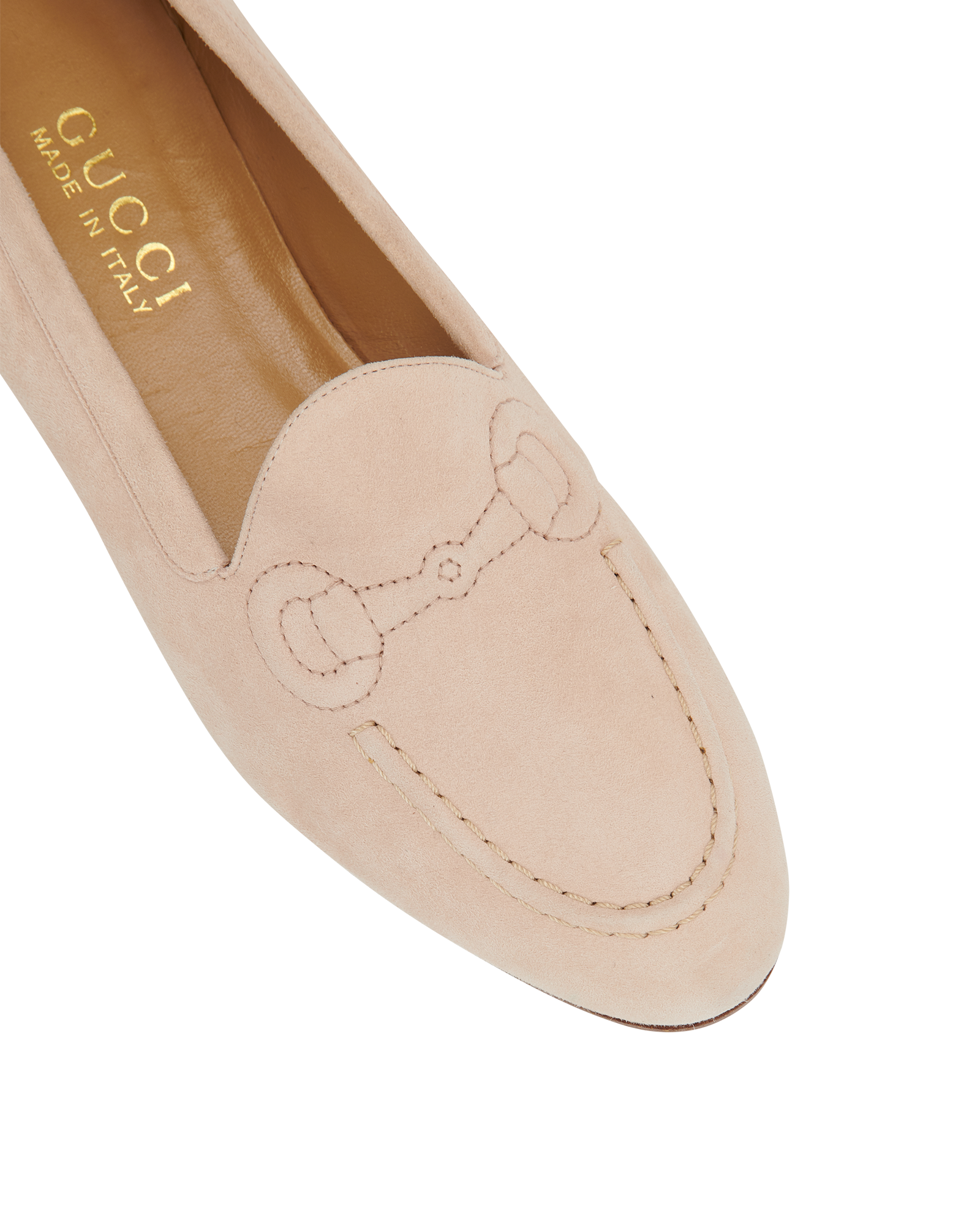 Gucci Horsebit embroidered Loafers, &pound;220, Shoes, Beige, Suede, Other view