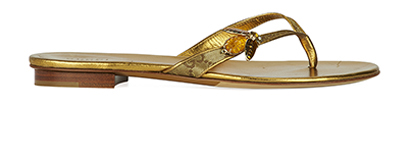 Gucci Monogram Bee Embellished Sandals, front view