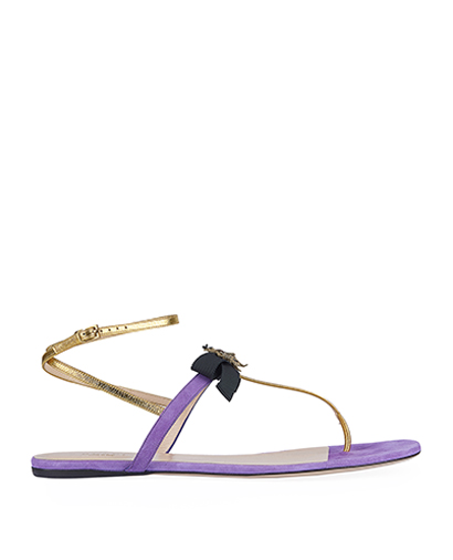 Gucci Bee Bow Sandals, front view