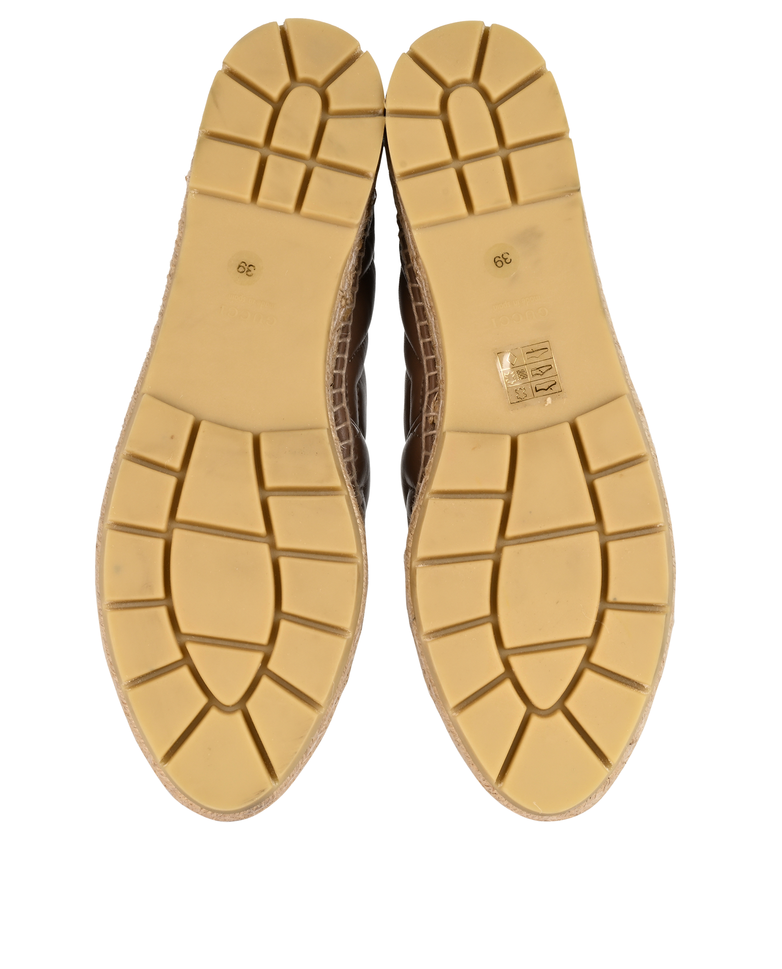 Gucci Marmont Platform Espadrilles, &pound;250, Shoes, Beige, Leather/Raffia, Top view