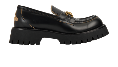 Gucci Dans De Vert Horsebit Loafers, &pound;450, Shoes, Black, Leather, Front view