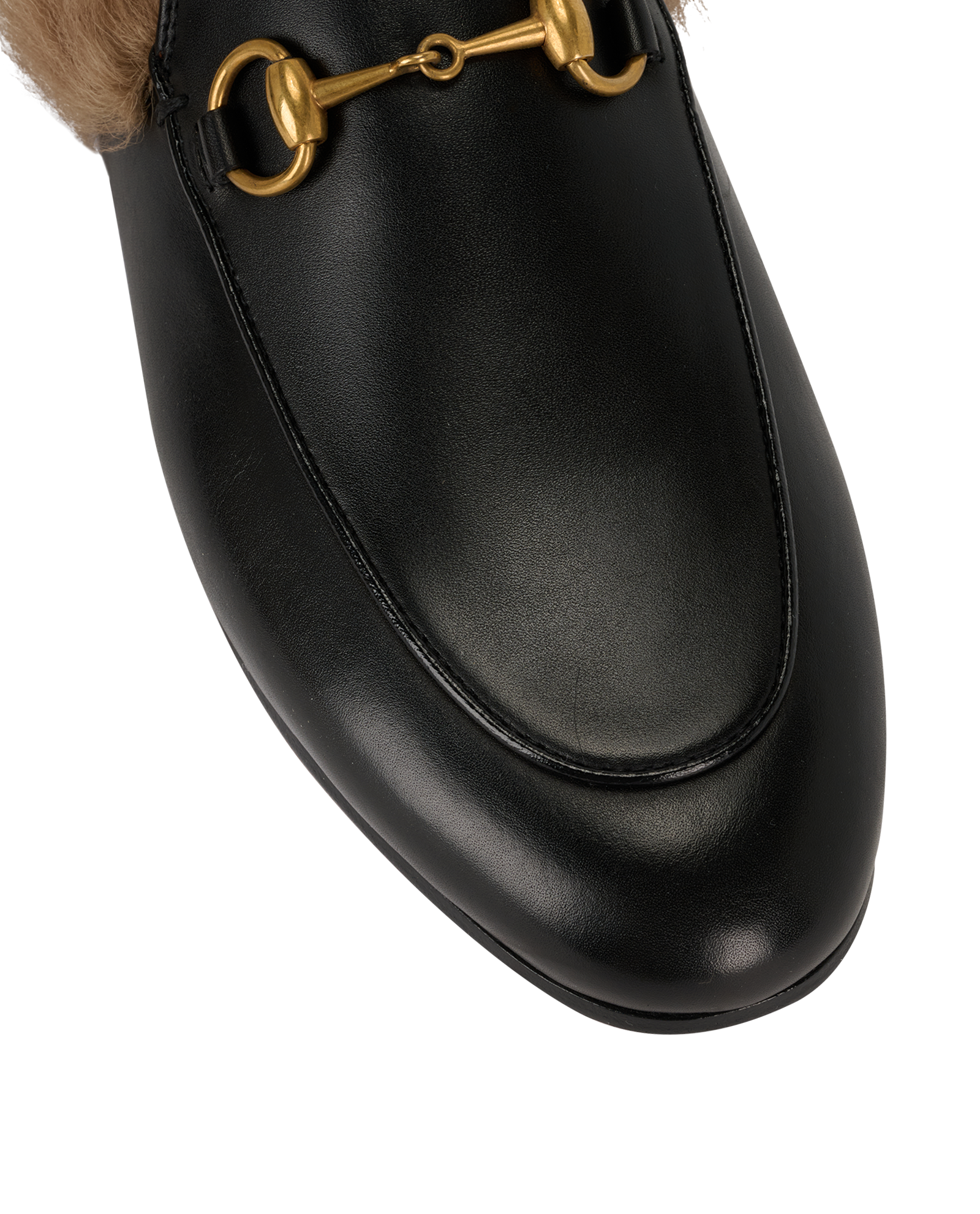 Gucci Princetown Mules, &pound;395, Shoes, Black, Faux Fur/Leather, Other view