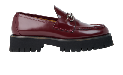 Gucci Horsebit Loafers, &pound;330, Shoes, Burgundy, Leather, Front view