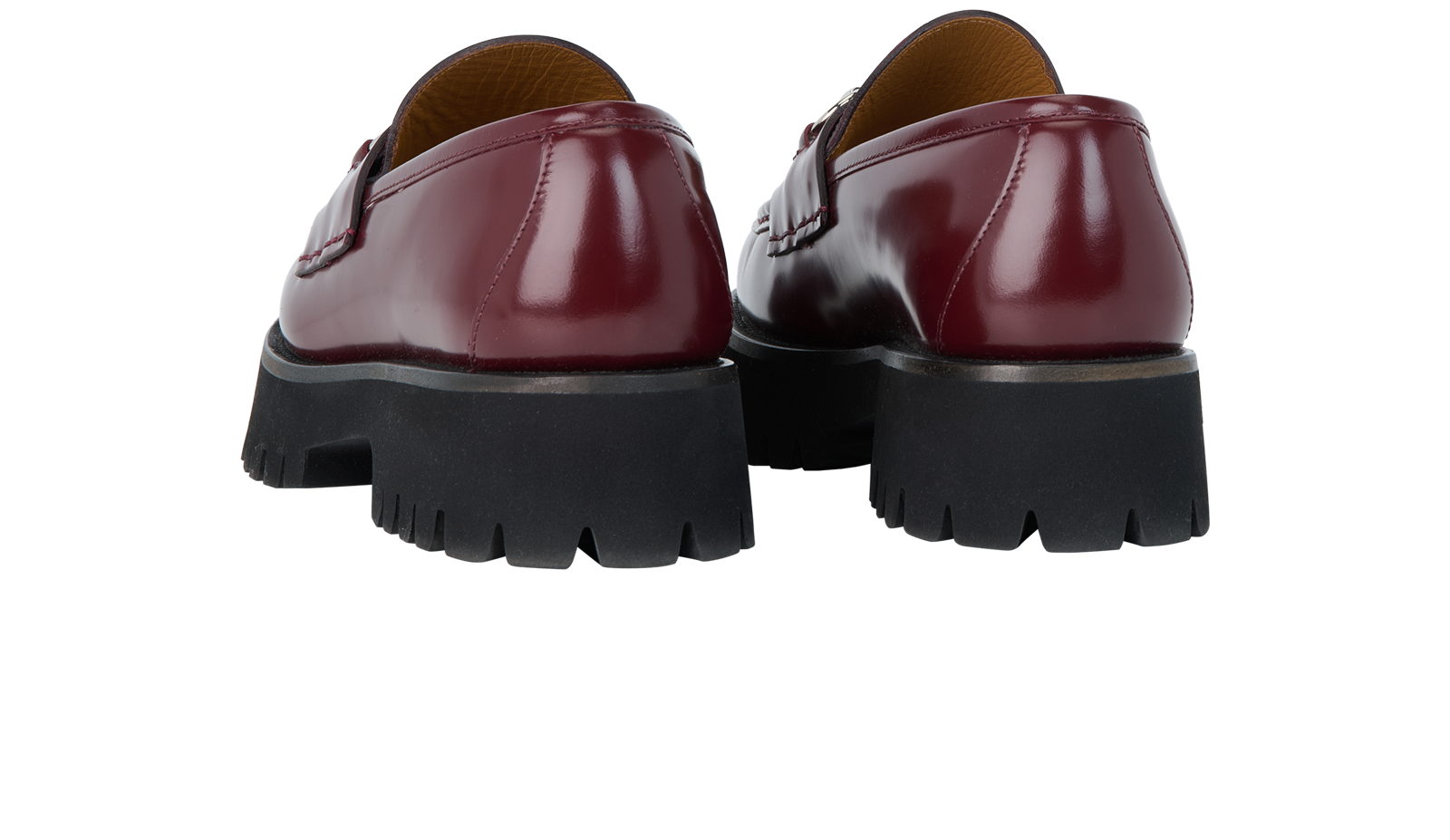Gucci Horsebit Loafers, &pound;330, Shoes, Burgundy, Leather, Back view