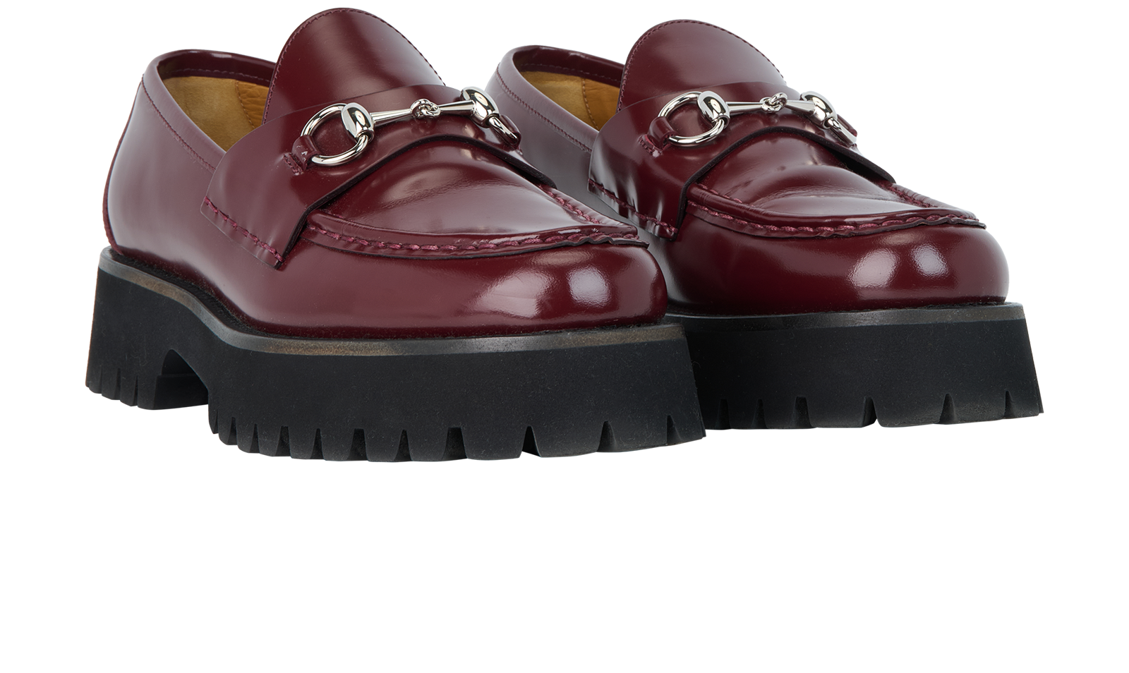 Gucci Horsebit Loafers, &pound;330, Shoes, Burgundy, Leather, Side view