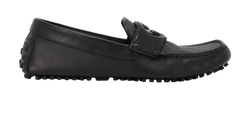 Gucci Interlocking G Driver Loafers, Mens, Canvas, Black, UK6, DB/B, 3*