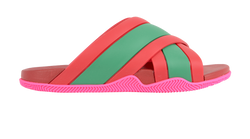 Gucci Web Pool Slides, Rubber, Red/Green, UK6, B/DB, 3*