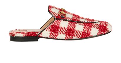 Gucci Woven Princetown Mules, front view