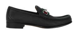 Gucci Horsebit Web Loafers, Mens, Leather, Black, UK5.5, DB/B, 3*