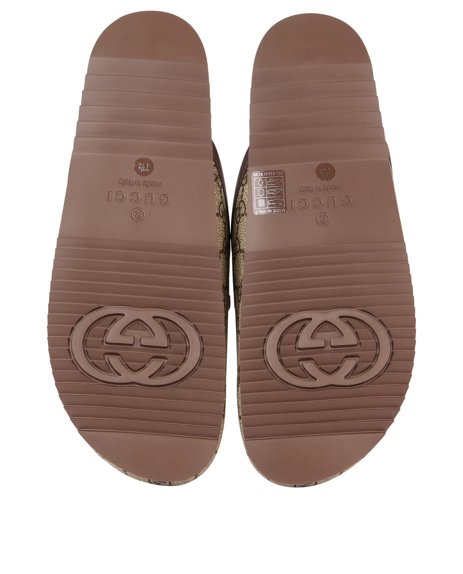 Gucci Horsebit Mules, &pound;350, Shoes, Brown, Canvas/Leather, Top view