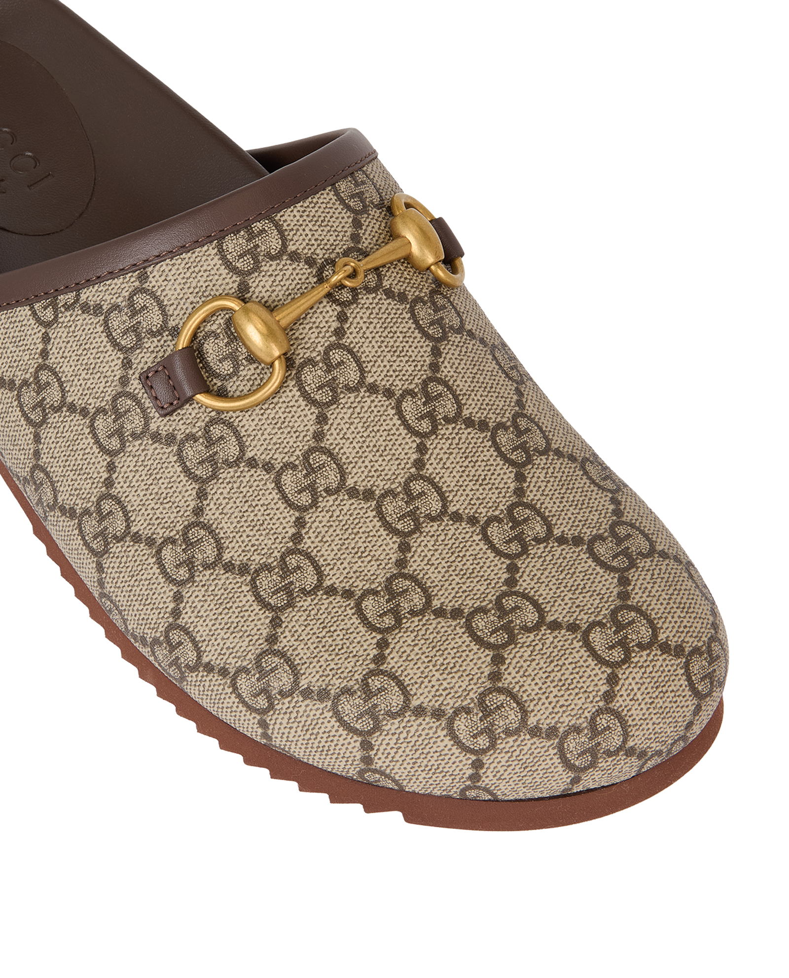 Gucci Horsebit Mules, &pound;350, Shoes, Brown, Canvas/Leather, Other view