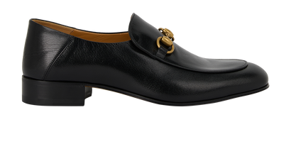 Gucci Jordaan Loafers, £350, Shoes, Black, Leather, Front view