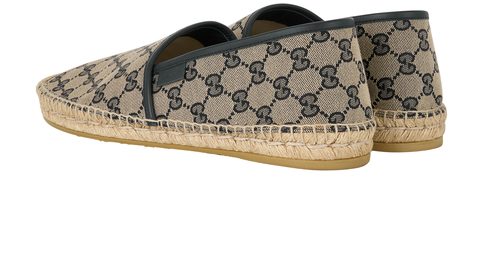 Gucci GG Espadrilles, &pound;180, Shoes, Beige/Navy, Canvas, Back view