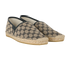 Gucci GG Espadrilles, &pound;180, Shoes, Beige/Navy, Canvas, Side view