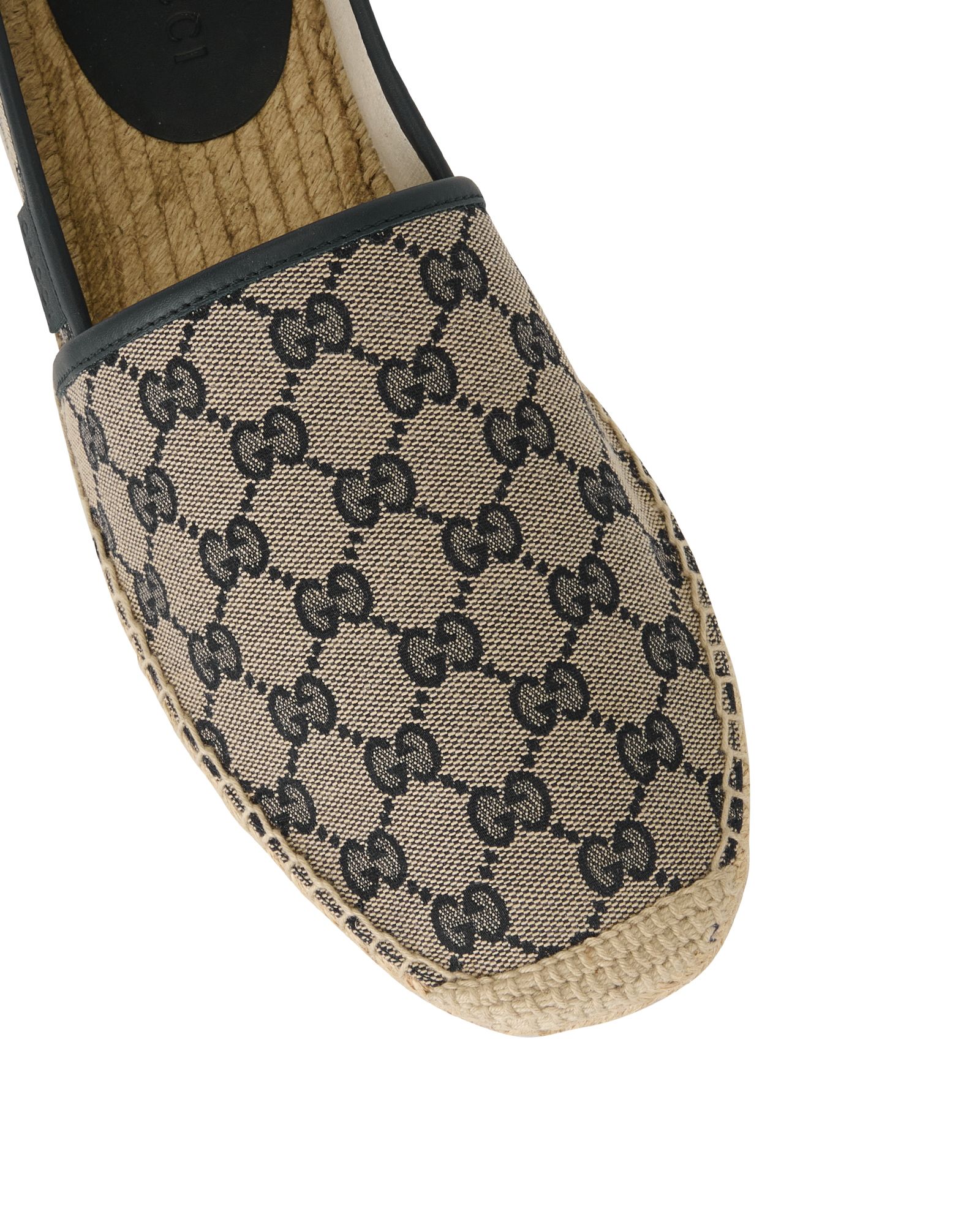 Gucci GG Espadrilles, &pound;180, Shoes, Beige/Navy, Canvas, Other view