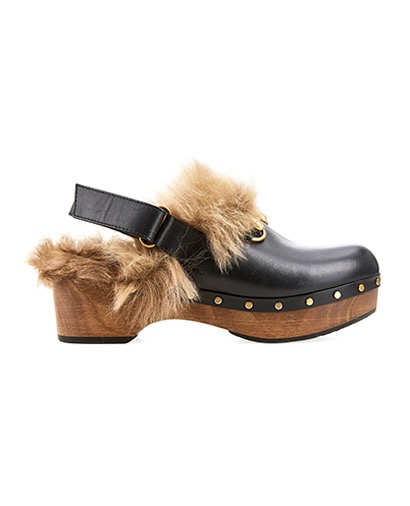 Gucci Fur Lined Mules, front view