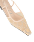Gucci Embellished GG Slingback Flats, &pound;350, Shoes, Cream, Mesh/Suede, Other view