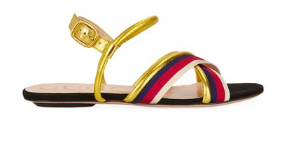 Gucci Sylvie Web Sandals, front view