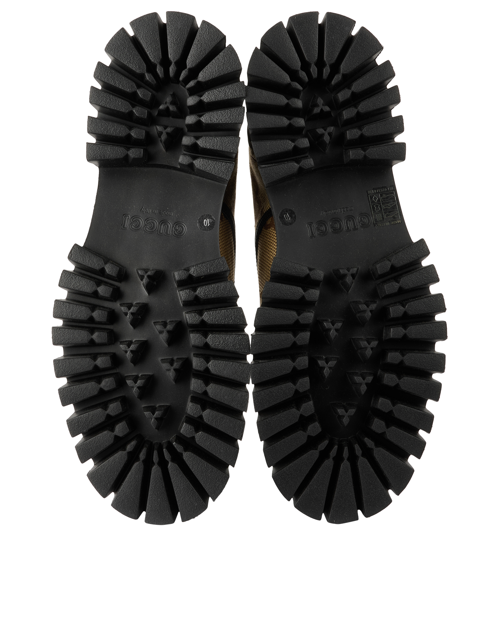 Gucci Maxi GG Lace Up Derby Shoes, &pound;295, Shoes, Beige/Black, Canvas, Top view