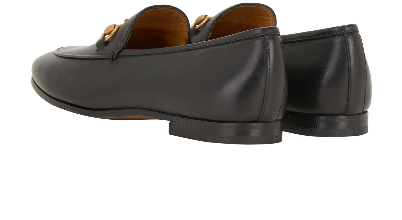 Gucci Jordaan Loafers, &pound;230, Shoes, Black, Leather, Back view