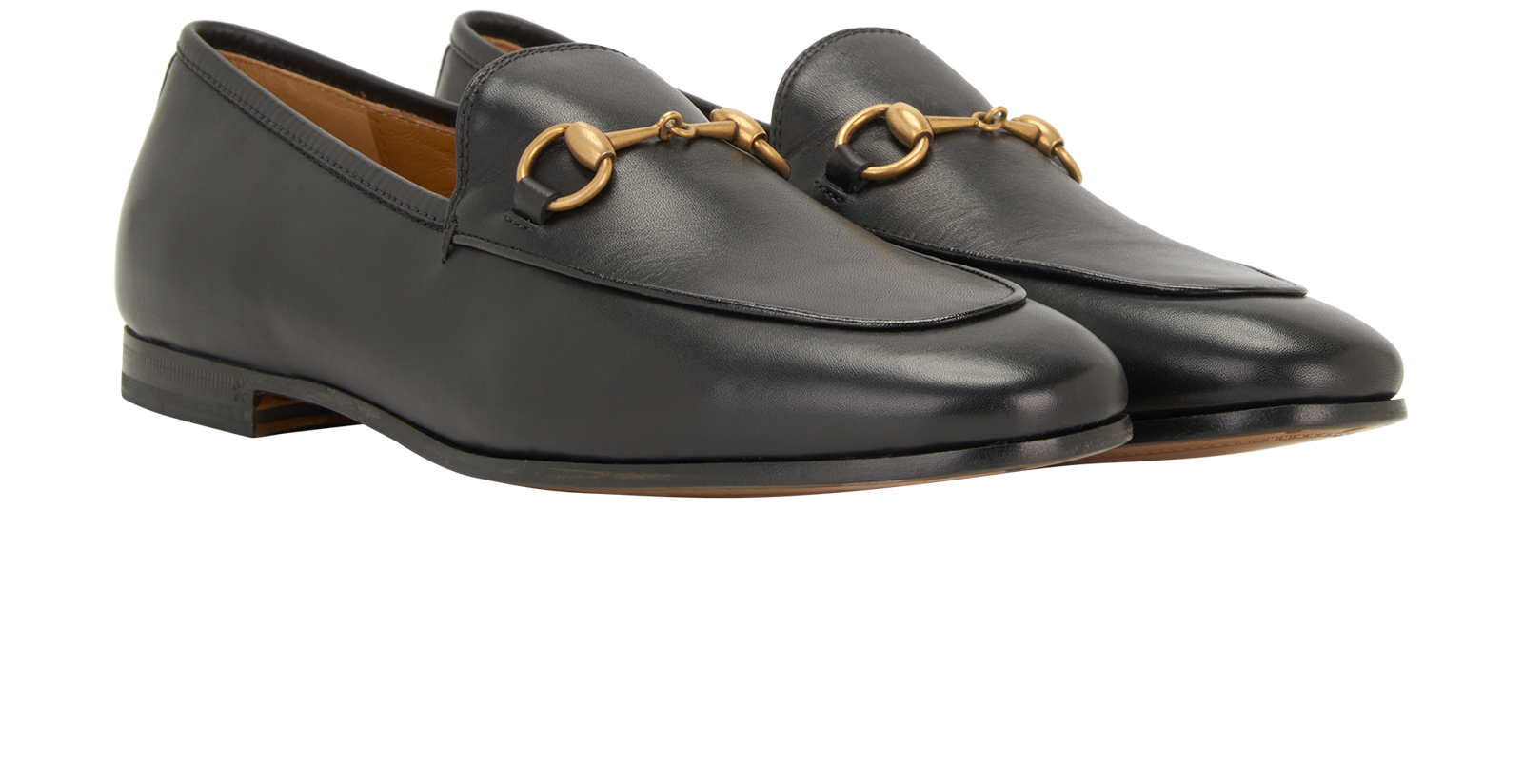 Gucci Jordaan Loafers, &pound;230, Shoes, Black, Leather, Side view
